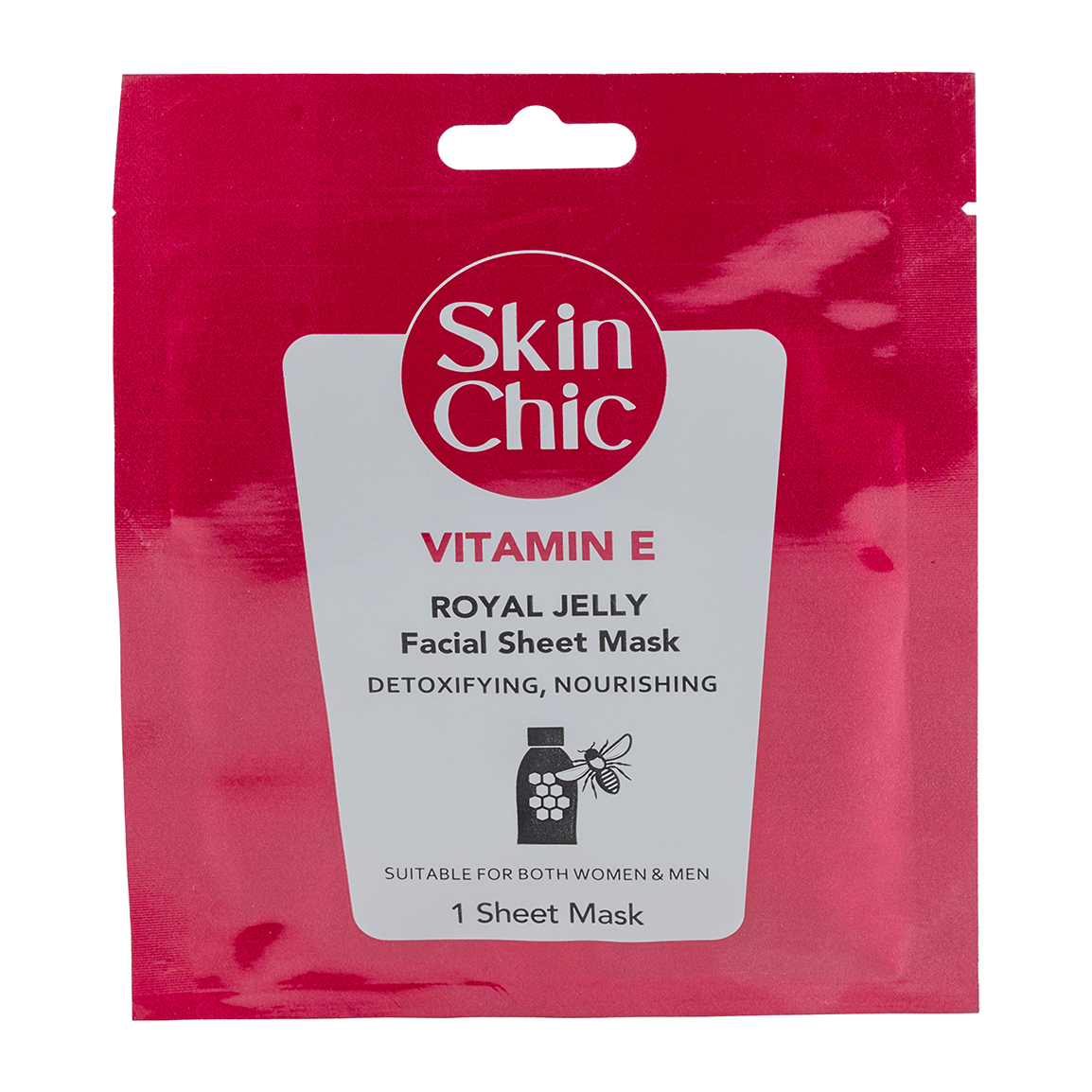 ماسک صورت ورقه ای ویتامین E با عصاره رویال ژلی حجم 25 میلی لیتر