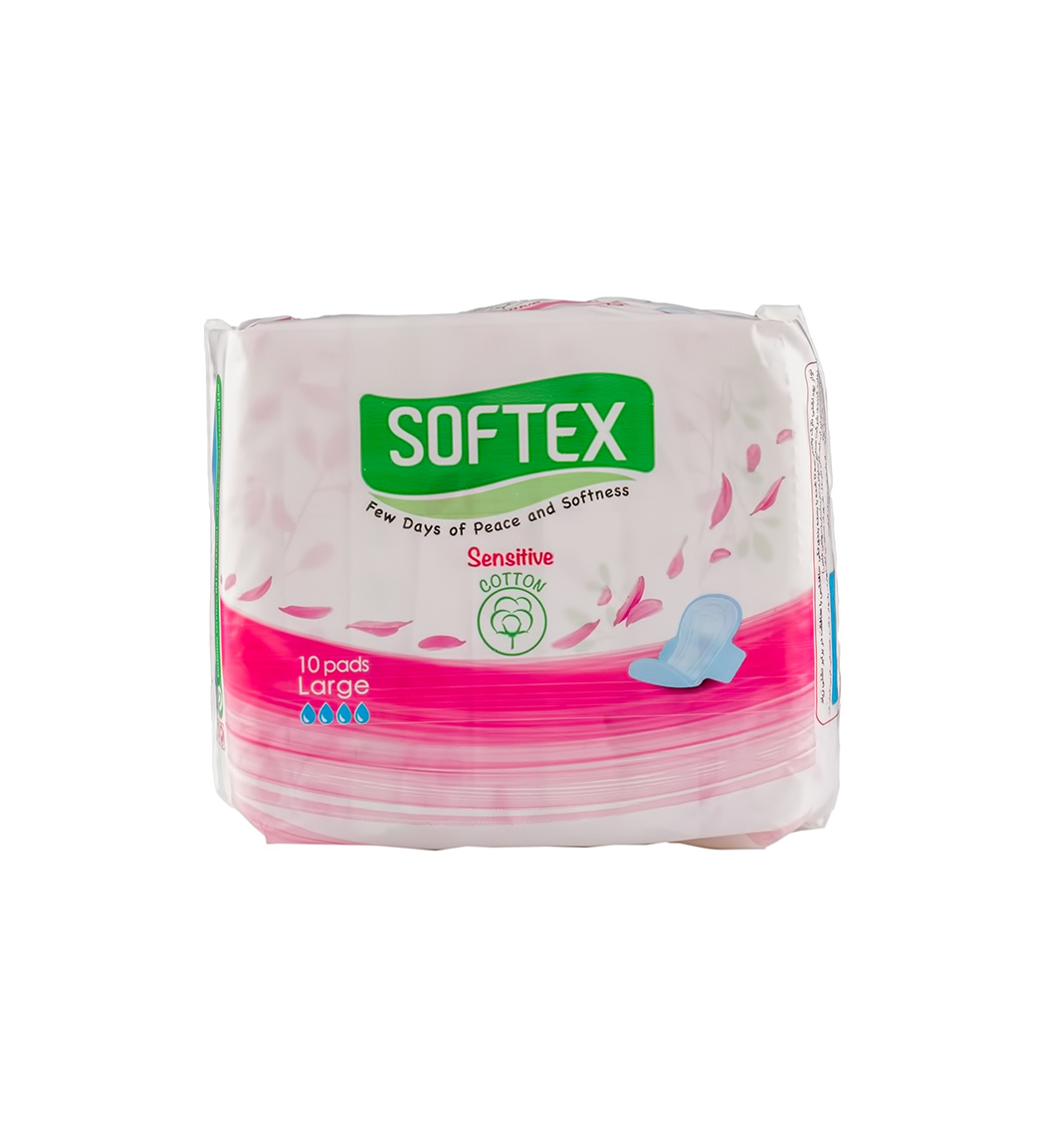 نوار بهداشتی بالدار فلاف نازک بزرگ 10 شیت کتان امباس دار