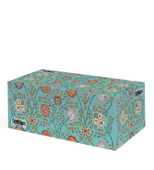 دستمال كاغذی 150 برگ دولا سری فرش نقش گل عباسی