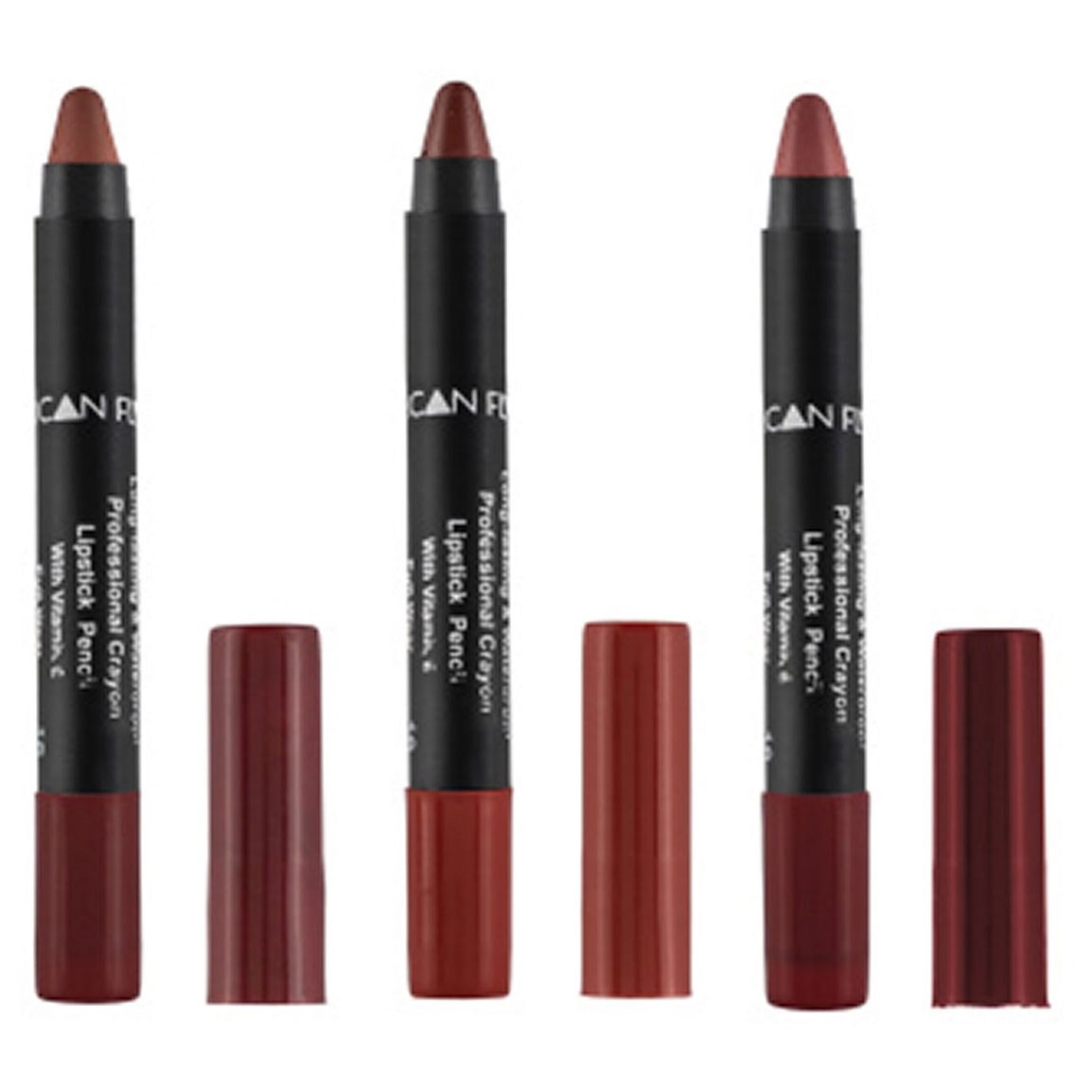 پک 3 عددی رژلب مدادی شماره 04 و 08 و 16