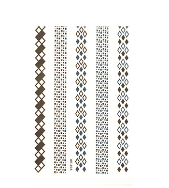 تاتوی موقت طرح لوزی و مربع