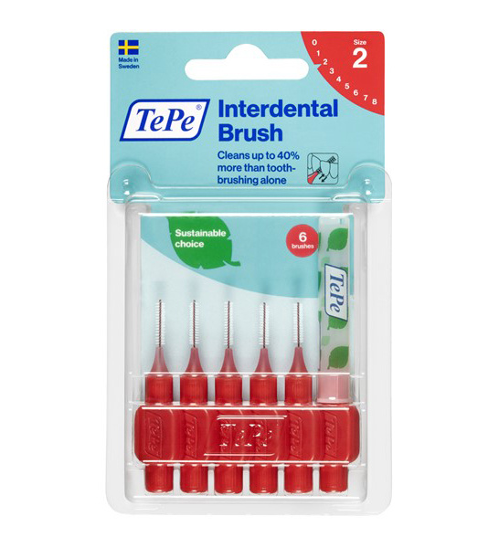 مسواک بین دندانی مدل Original با برس نرم سایز 2 بسته 6 عددی