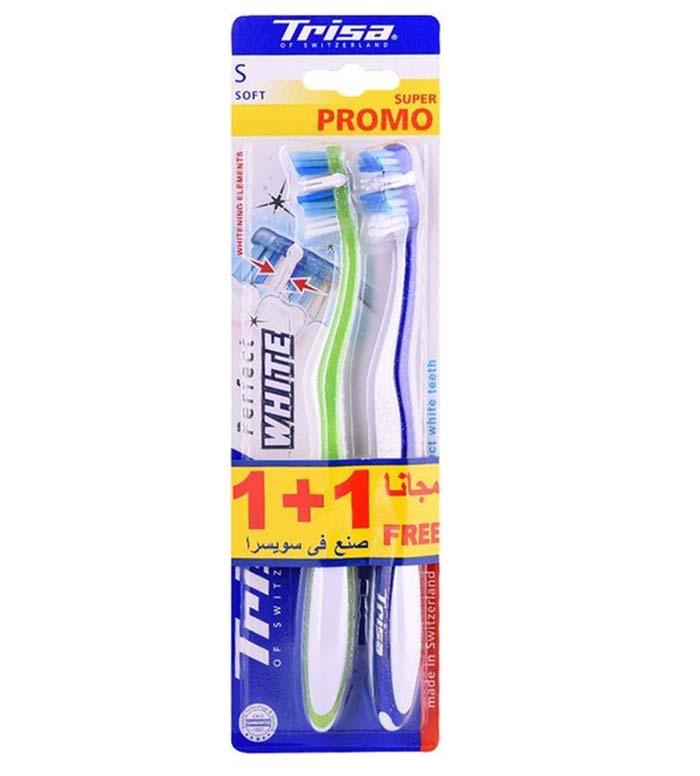 مسواک پرفکت وایت با برس نرم 2 عددی ارسال با رنگ رندوم