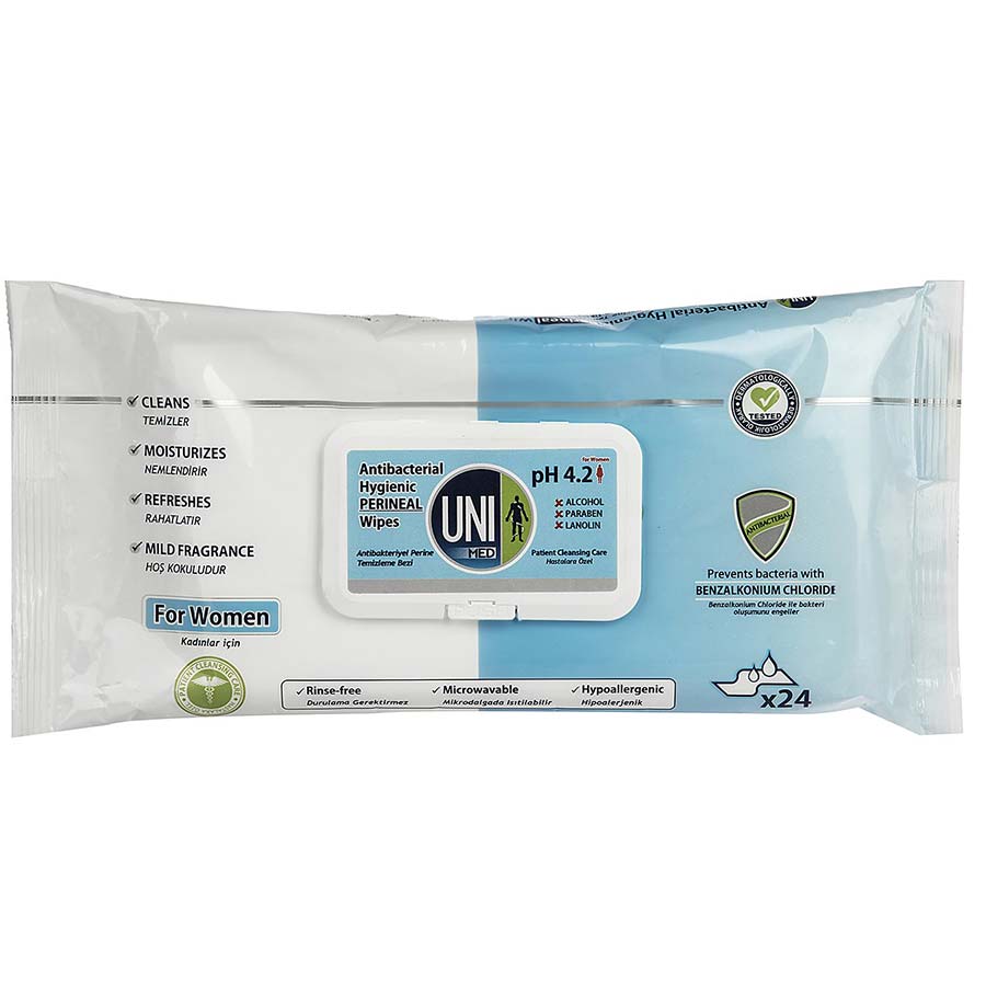 دستمال  مرطوب  بهداشتی  بانوان ناحیه پرینال