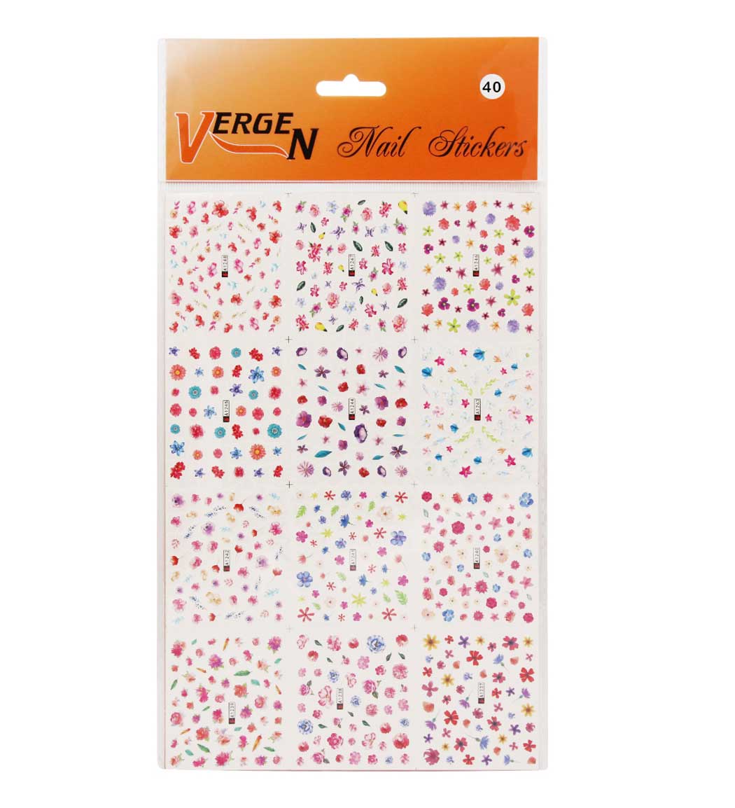 برچسب ناخن GS123 بسته 12عددی