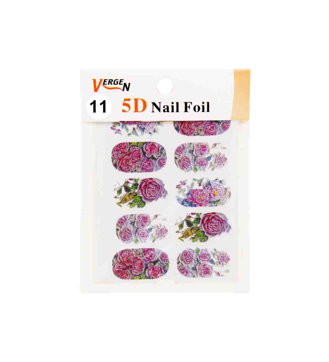 برچسب ناخن 5D مدل GS125 ارسال با طرح رندوم