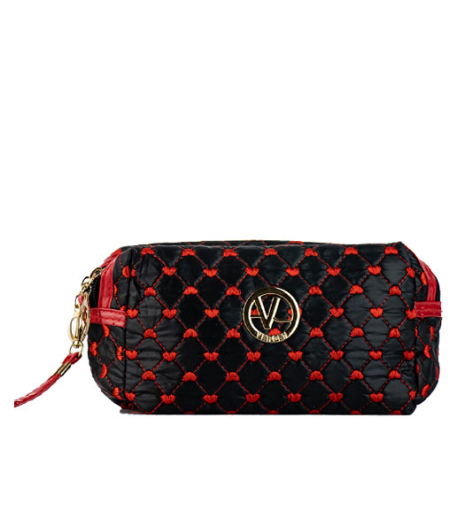 کیف آرایش دو زیپ چهارخانه P103