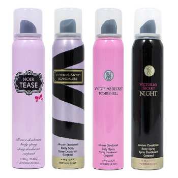 اسپری خوشبو کننده بدن زنانه مدل V1 حجم 100میل مجموعه 4 عددی