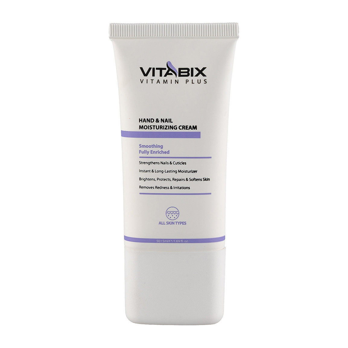 کرم مرطوب کننده دست و ناخن مناسب انواع پوست حجم 50 میلی لیتر