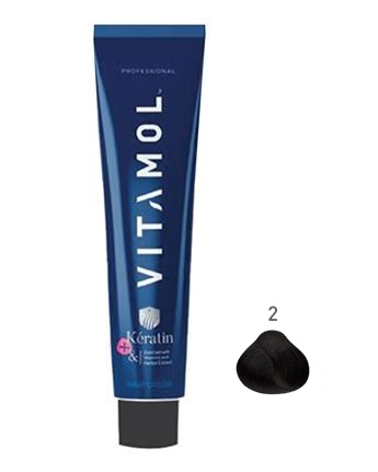 رنگ موی 120 میلی سری طبیعی شماره 2 قهوه ای خیلی تیره(با دستکش وکلاه)