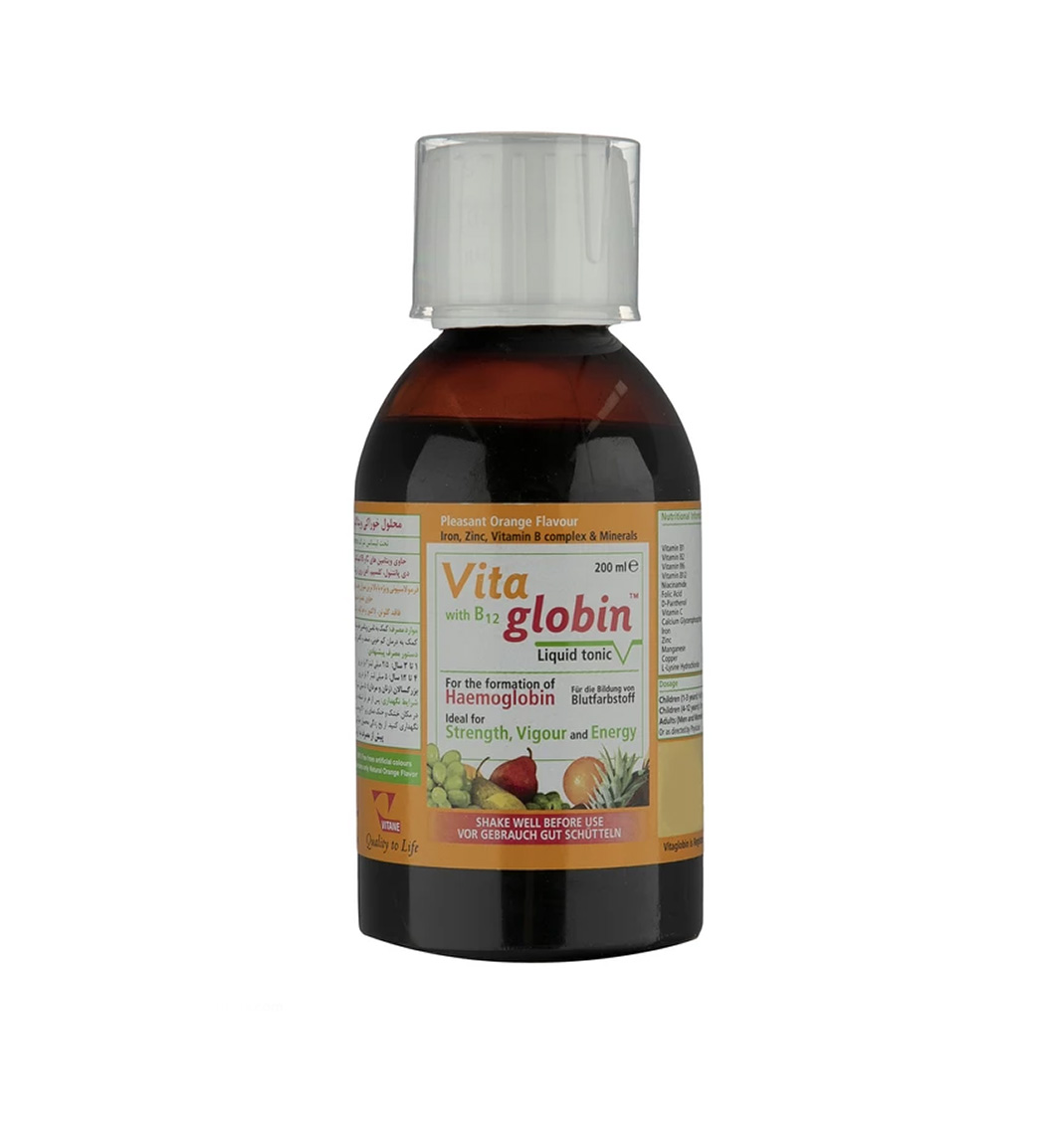 شربت مولتی ویتامین ویتاگلوبین حجم 200 میلی لیتر