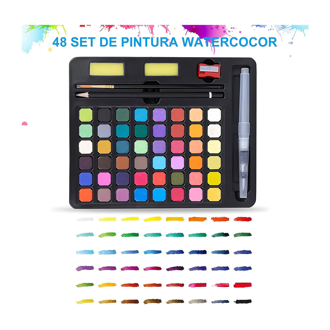 پک 48 عددی پالت آبرنگ طراحی ناخن