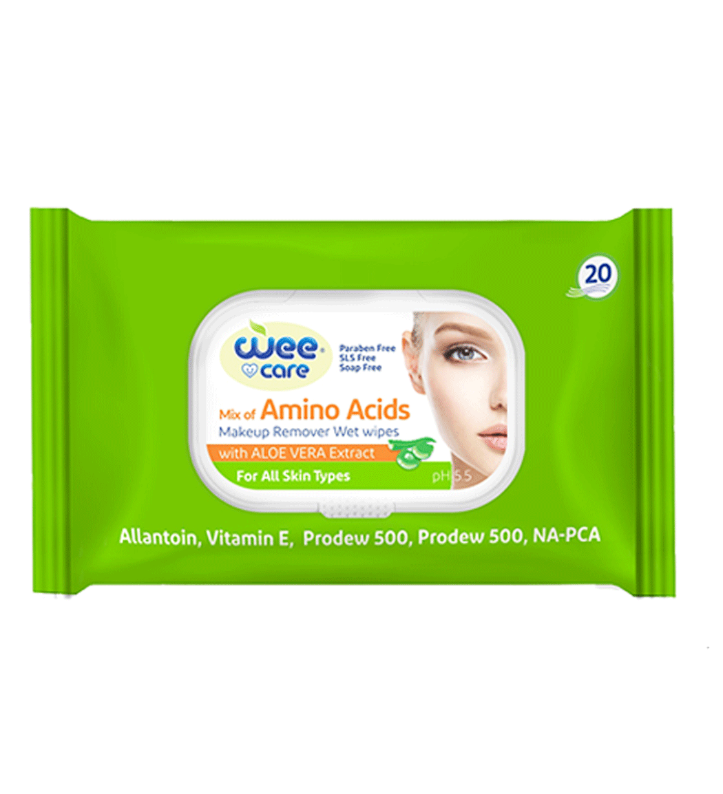 دستمال مرطوب پاک کننده آرایش غنی شده با آمینو اسید 20برگی