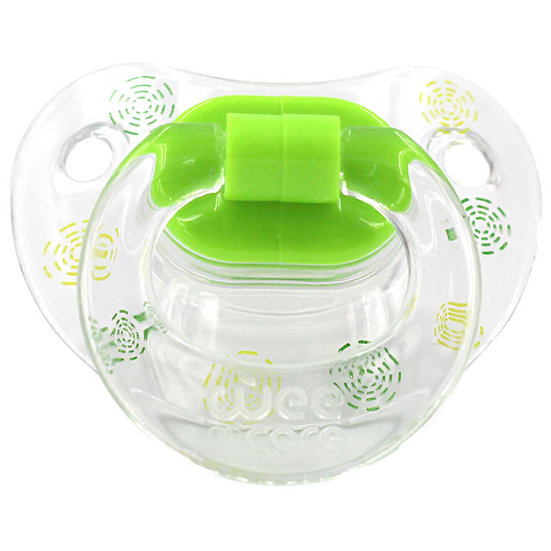 پستانک ارتودنسی سفید چاپدار دسته دار سایز2 مدل جوی فول P122