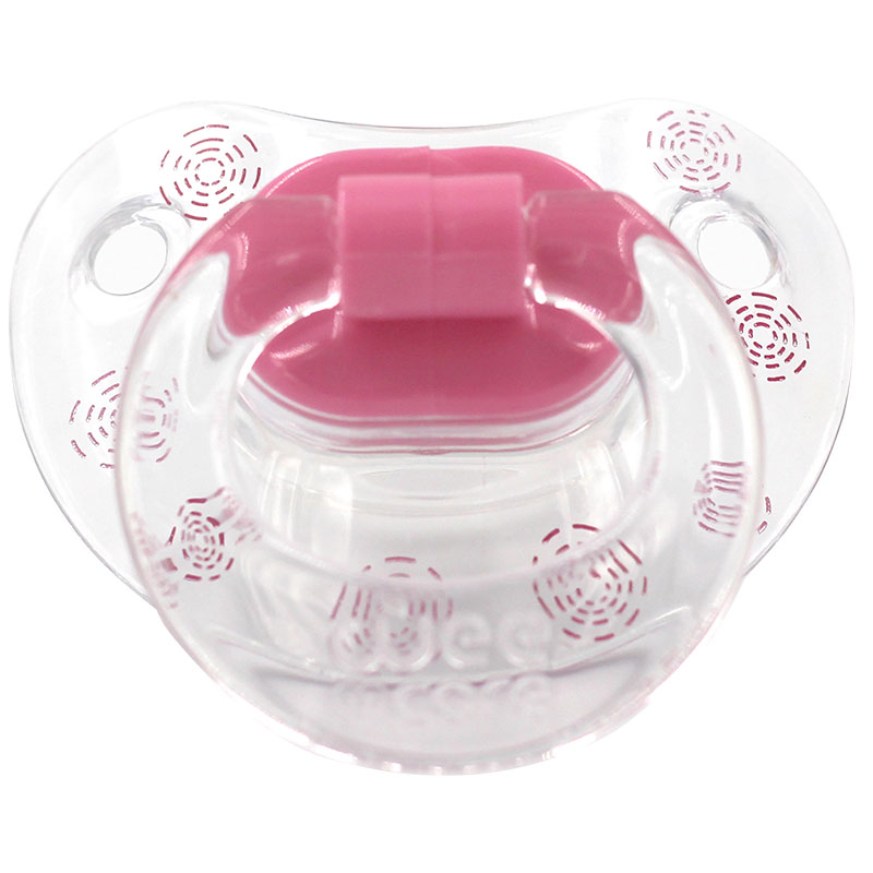 پستانک ارتودنسی سفید چاپدار دسته دار سایز3 مدل جوی فول P123 ارسال با رنگ رندوم