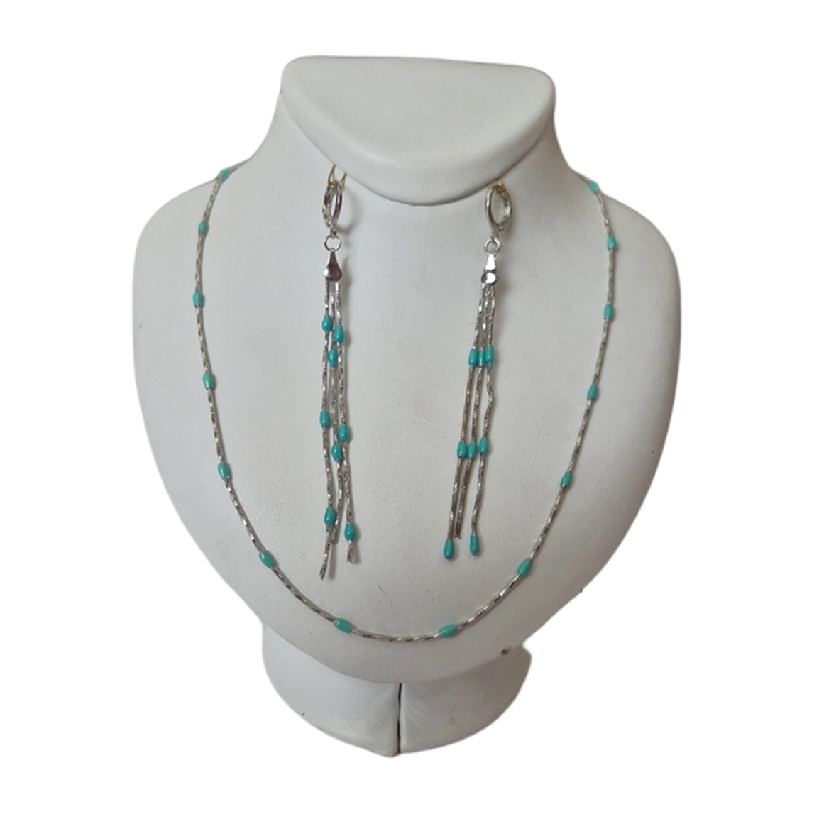 نیم ست زیور زنانه فیروزه کوب کد 44