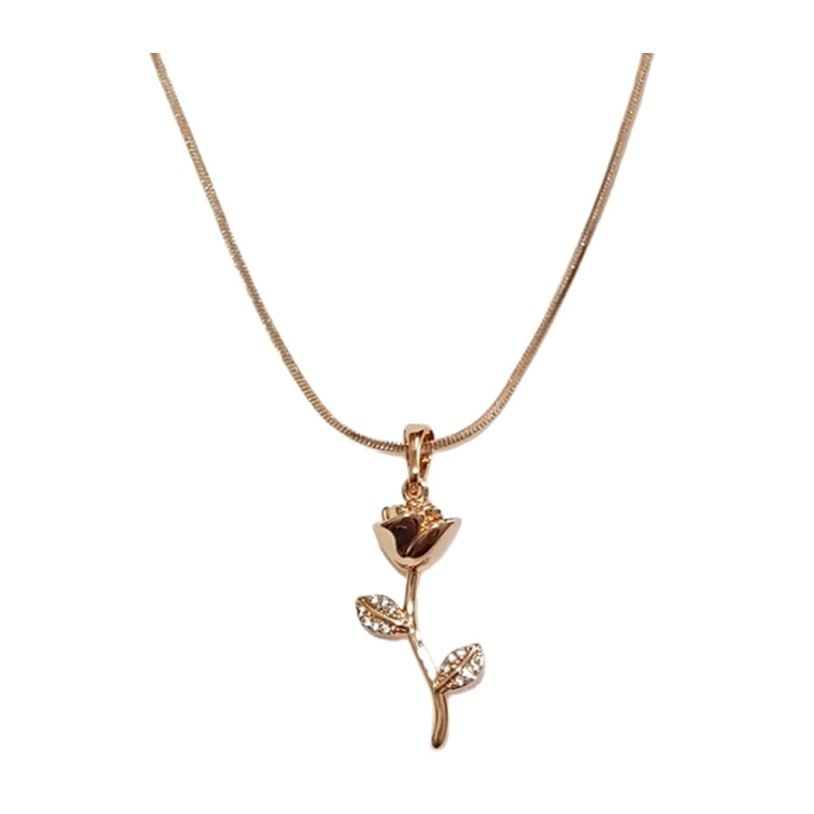 گردنبند زنانه طرح گل رز کد 12
