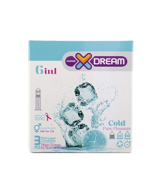 کاندوم 3عددی سرد خاردار شیاردار و خنک کننده Cold