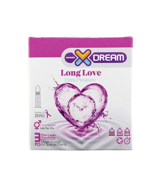کاندوم 3عددی لذت طولانی تاخیری و خاردار Long Love