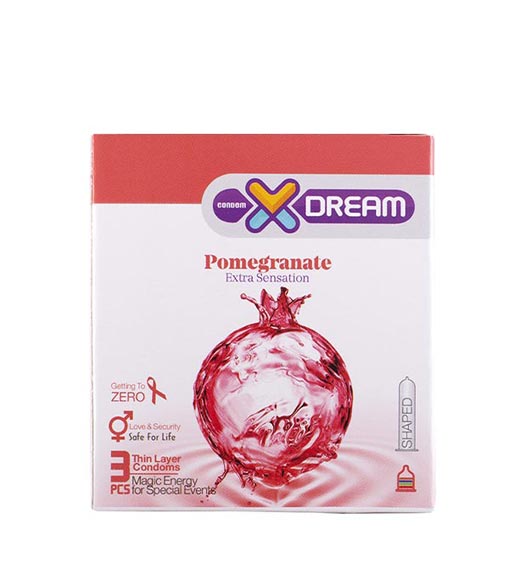 کاندوم 3عددی تنگ کننده واژن حاوی عصاره انار Pomegranate