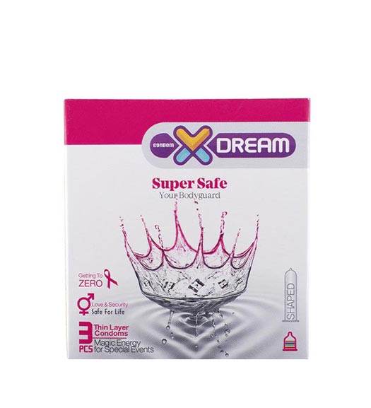 کاندوم 3عددی بسیار ایمن و اسپرم کش Super Safe