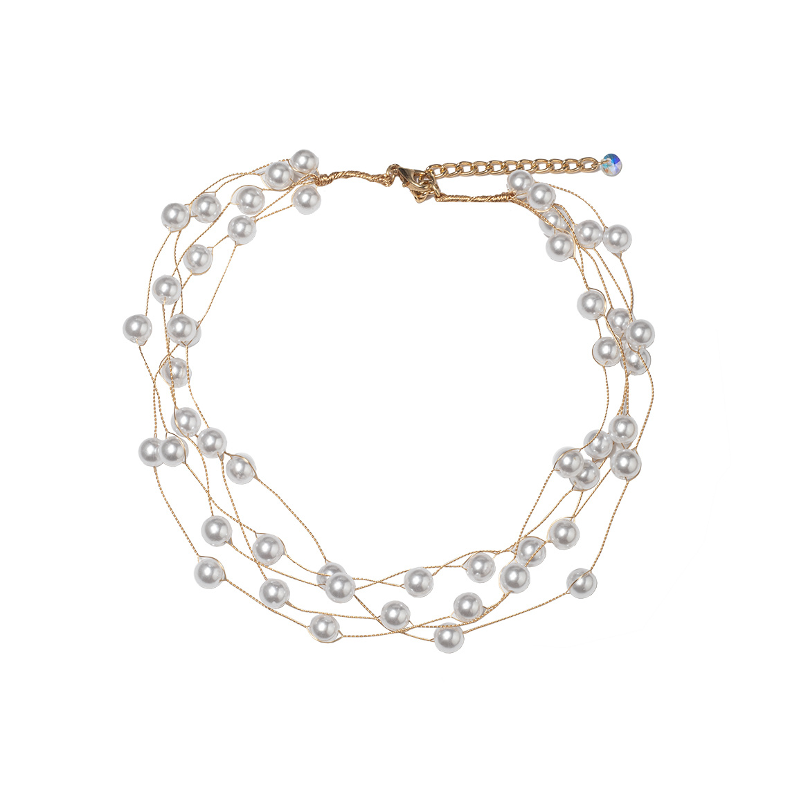 گردنبند مروارید چند لایه مدل گوی