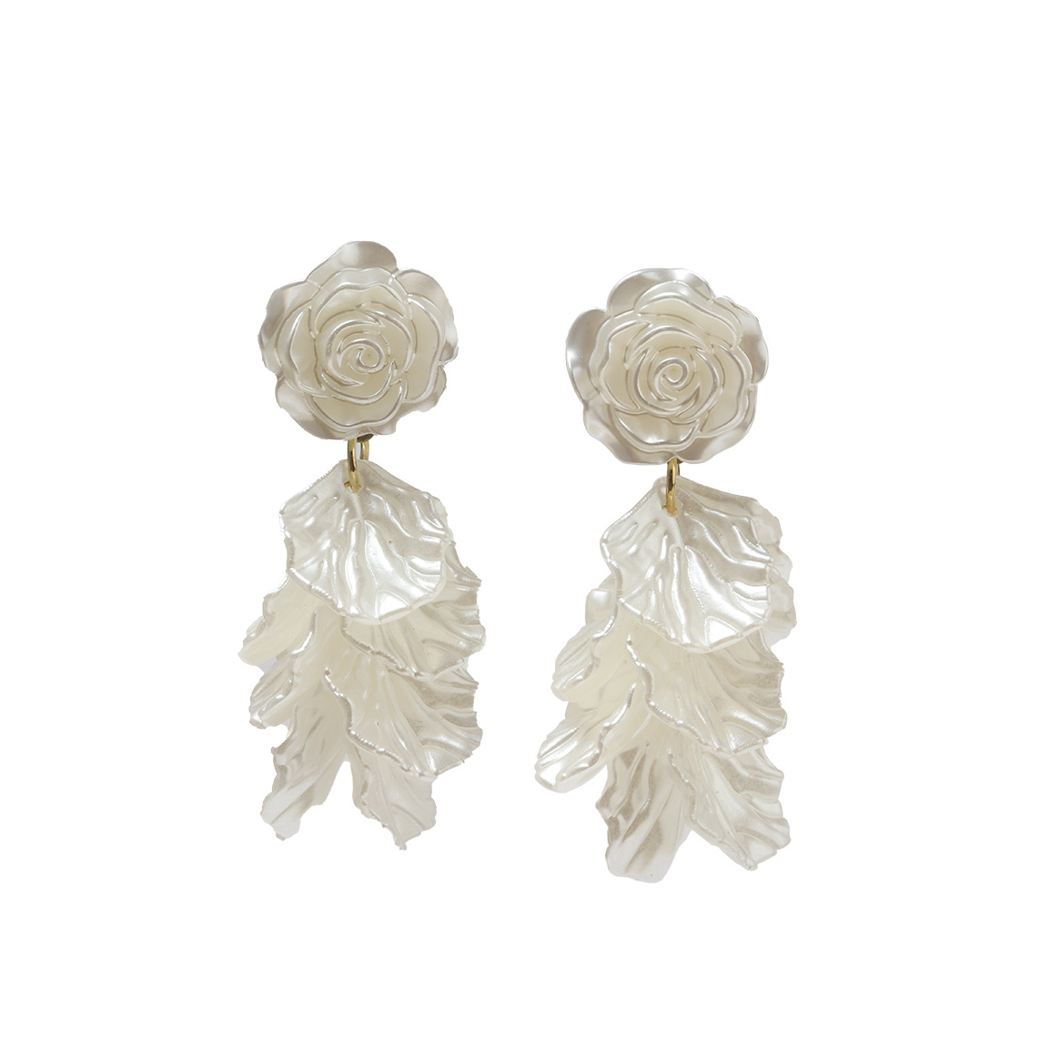 گوشواره مدل گل و آویز بانو