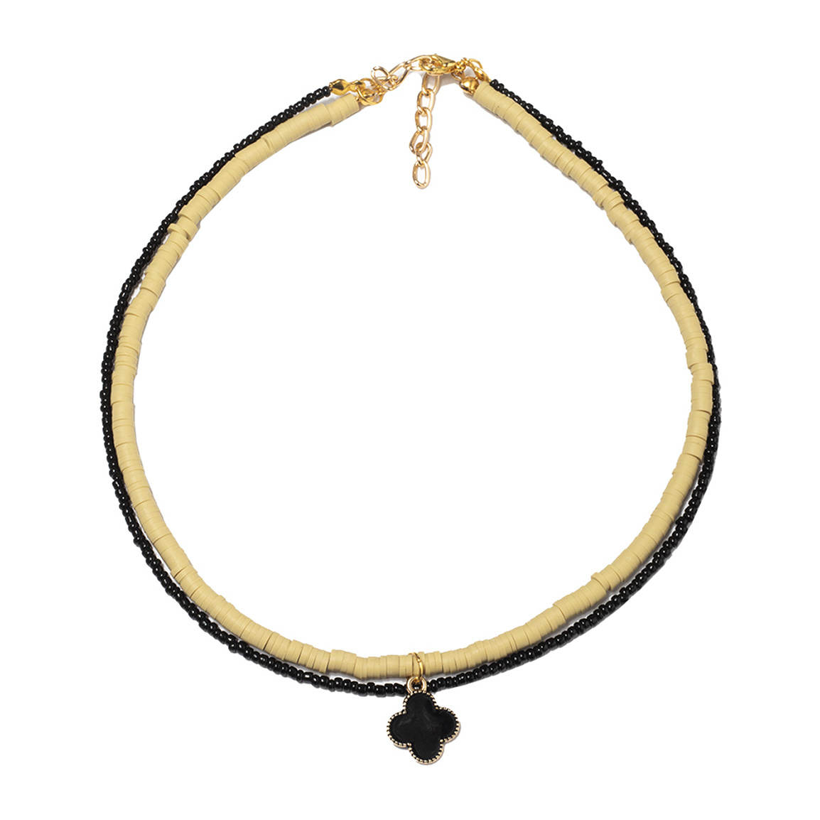 گردنبند جور ترک مدل ونکلیف مشکی طلایی