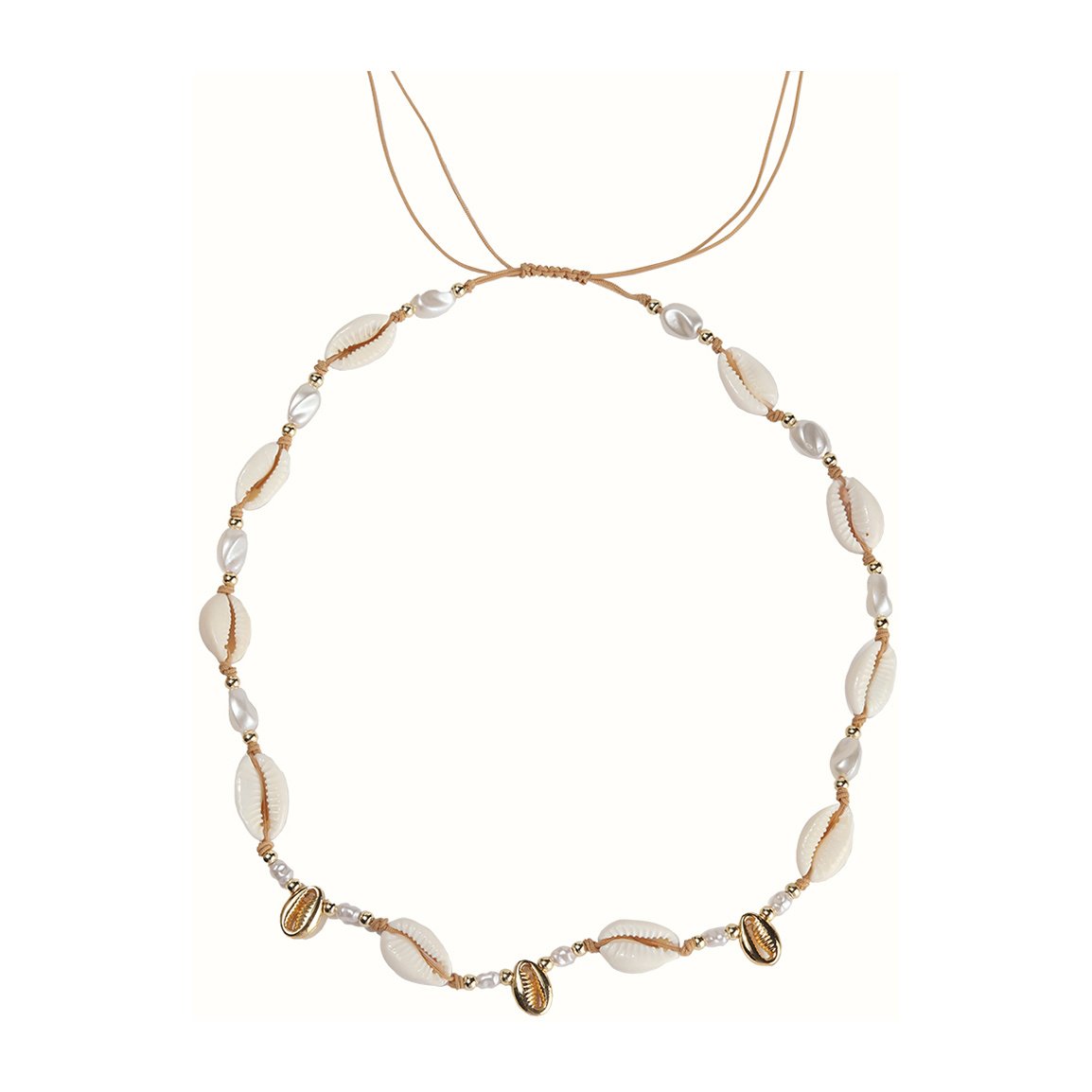 گردنبند صدف طبیعی متال